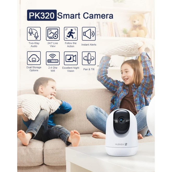 Indoor Security Camera 2K, Pet Camera With Phone App, WiFi Cameras For Home Security Camera