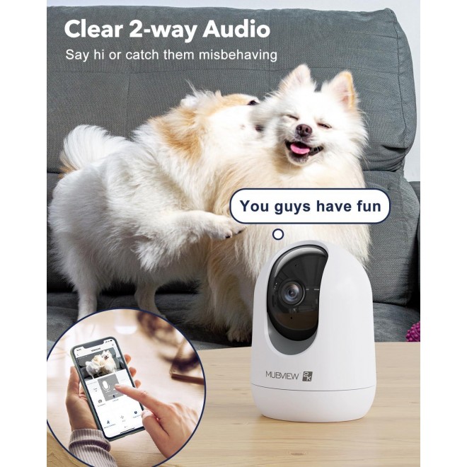 Indoor Security Camera 2K, Pet Camera With Phone App, WiFi Cameras For Home Security Camera