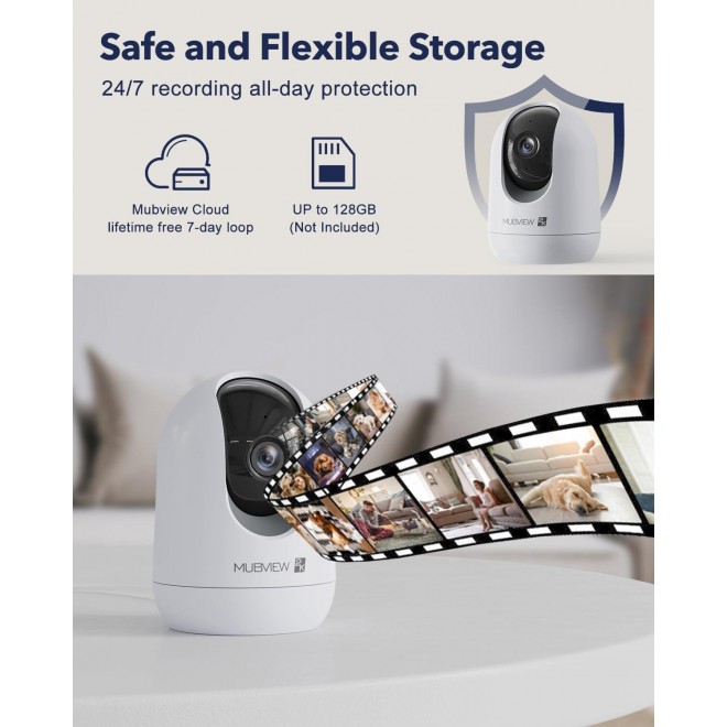 Indoor Security Camera 2K, Pet Camera With Phone App, WiFi Cameras For Home Security Camera