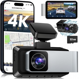SUVCON 4K Dash Cam Front and Rear, Dual Dash Camera for Cars 4K+1080P