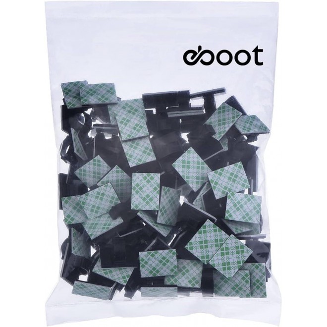 eBoot 100 Pieces Adhesive Cable Clips Wire Clips Cable Wire Management Wire Cable Holder