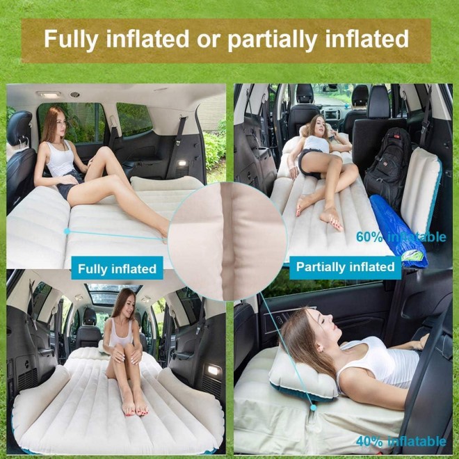 WEY&FLY SUV Air Mattress Thickened and Double-Sided Flocking Travel Camping Bed