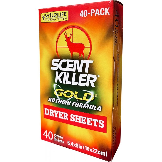 Wildlife Research Scent Killer Gold Autumn Formula Dryer Sheets for Hunting