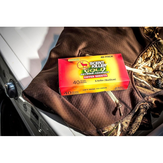 Wildlife Research Scent Killer Gold Autumn Formula Dryer Sheets for Hunting