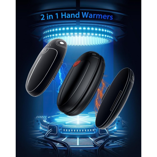 Hand Warmers Rechargeable, 2 Pack Portable Pocket Hand Warmers