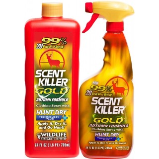 Scent Killer Gold Spray Deer Hunting Scent Control for Clothing