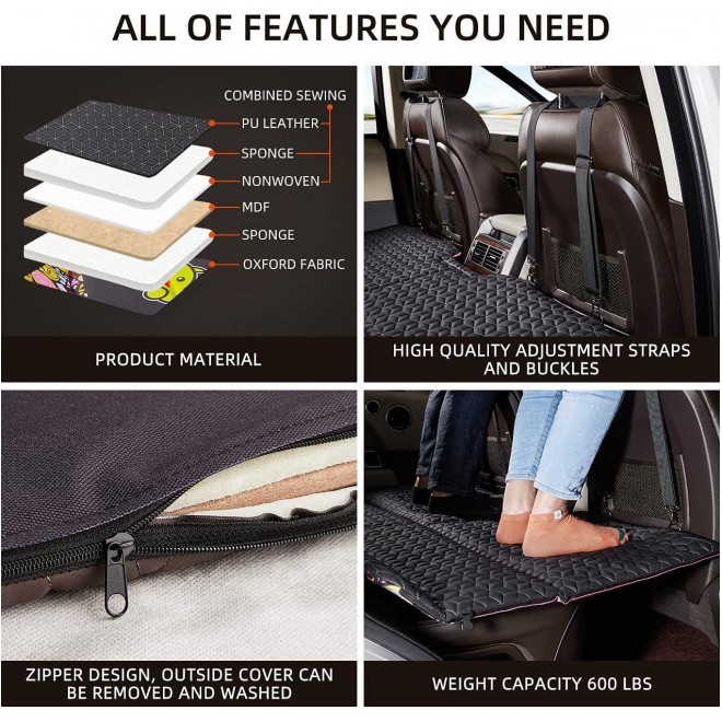 ABE Non-Inflatable Car Bed Mattress,Double-Sided Folding,Portable Back Seat