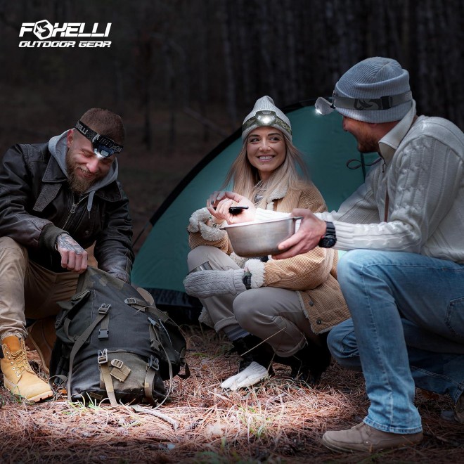 Foxelli Rechargeable Headlamp Flashlight - Super Bright LED Head Lamp