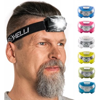 Foxelli Rechargeable Headlamp Flashlight - Super Bright LED Head Lamp