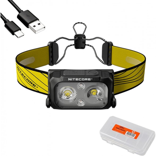 Nitecore NU25 400 USB-C Rechargeable Headlamp, Lightweight, Dual Beam