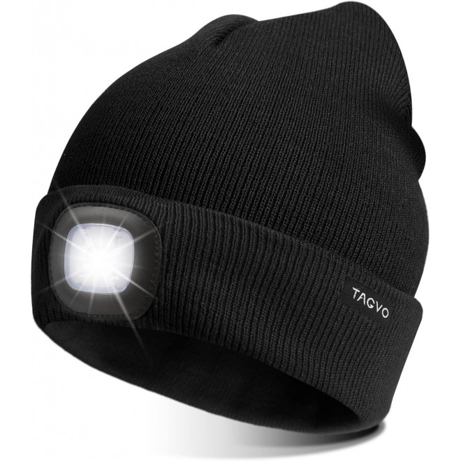 TAGVO Unisex Beanie with The Light, USB Rechargeable LED Caps