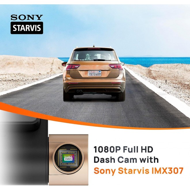 70mai Dash Cam Lite, 1080P Full HD, Smart Dash Camera for Cars, Sony IMX307
