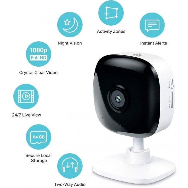 Kasa Smart Security Camera For Baby Monitor, 1080p HD Indoor Camera For Home Security 