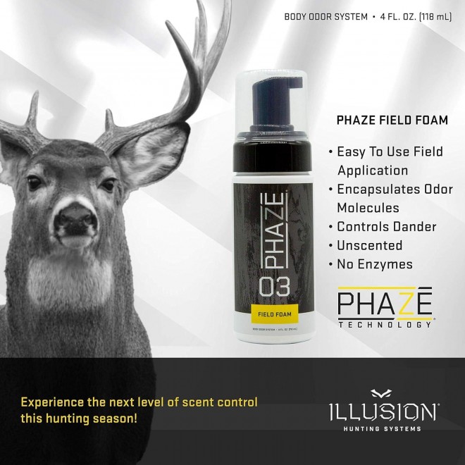 PhaZe 3 Field Foam - #1 Deer Hunter's Scent Elimination & Scent Control System