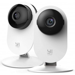 YI 2pc Security Home Camera, 1080p 2.4G WiFi Smart Indoor IP Cam With Night Vision