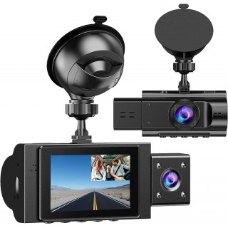 Dual Dash Cam Front and Inside FHD 1080P Dashcams for Cars with Infrared Night Vision Car Camera