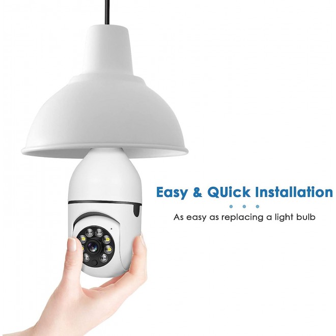 UPULTRA Security Camera 1080P Wireless WiFi Outdoor Home IP Camera E27 360 Degree Panoramic