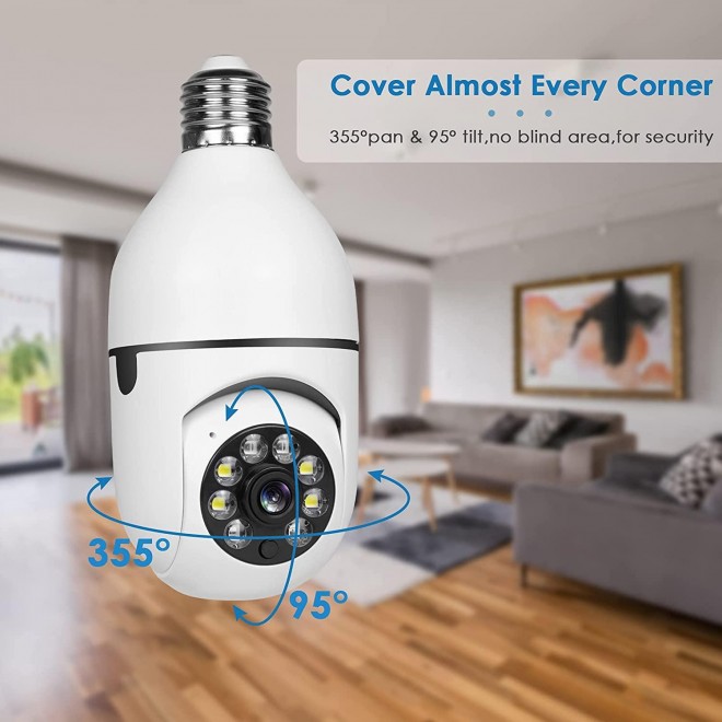 UPULTRA Security Camera 1080P Wireless WiFi Outdoor Home IP Camera E27 360 Degree Panoramic