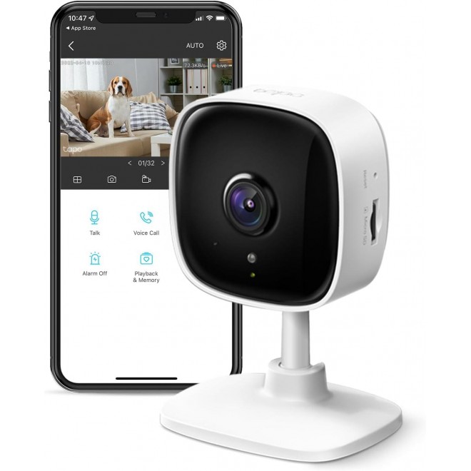 TP-Link Tapo 1080P Indoor Security Camera For Baby Monitor, Dog Camera W/ Motion Detection