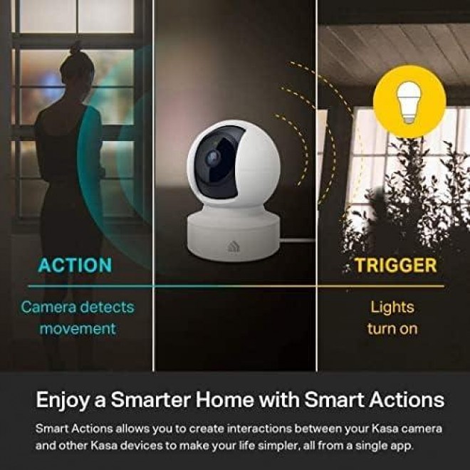 Kasa Indoor Pan/Tilt Smart Security Camera, 1080p HD Dog Camera,2.4GHz With Night Vision