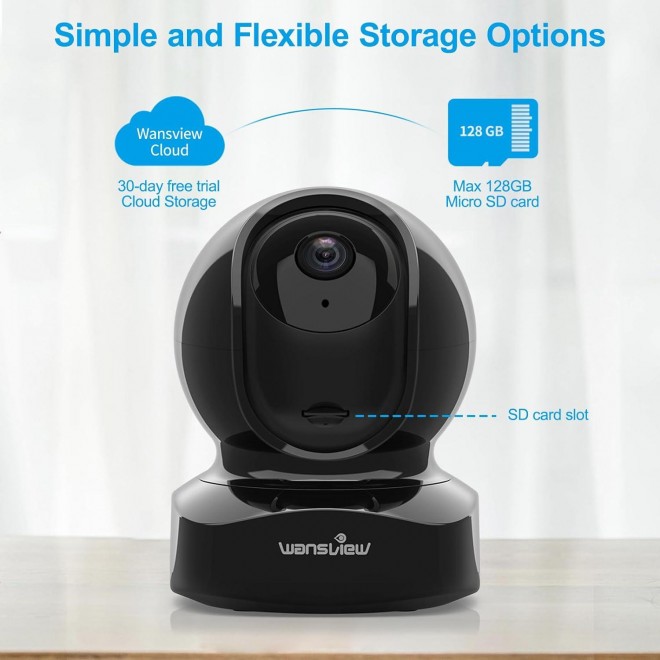 Wansview Security Camera, IP Camera 2K, WiFi Home Indoor Camera For Baby/Pet