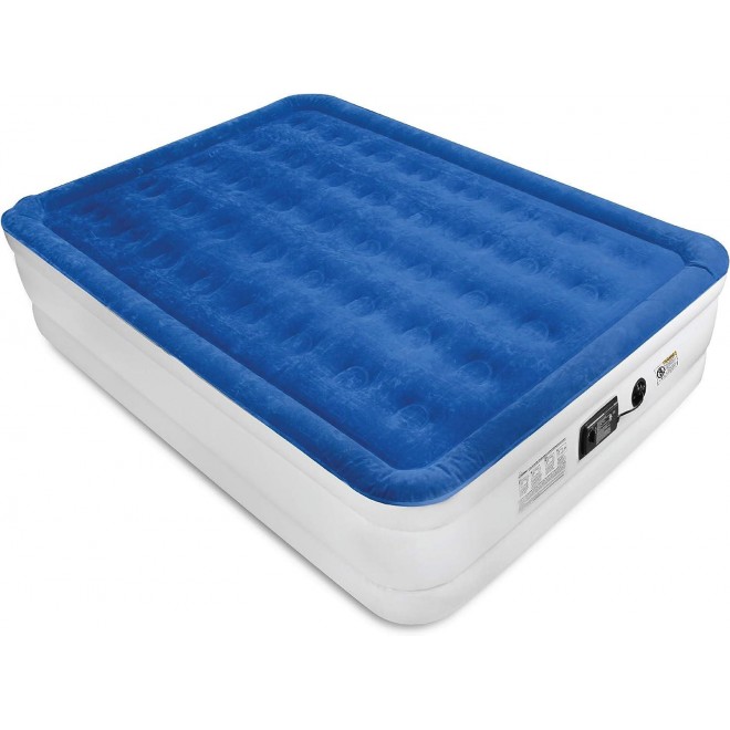 SoundAsleep Dream Series Luxury Air Mattress With ComfortCoil Technology & Built-In High Capacity Pump 