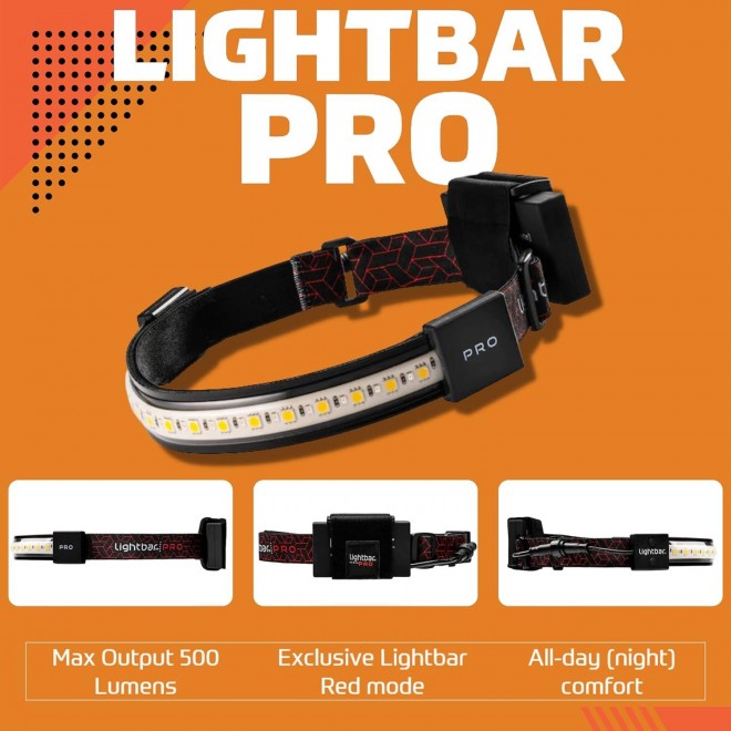 LIGHTBAR | LED Headlamp, Perfect for Camping Running Biking Fishing