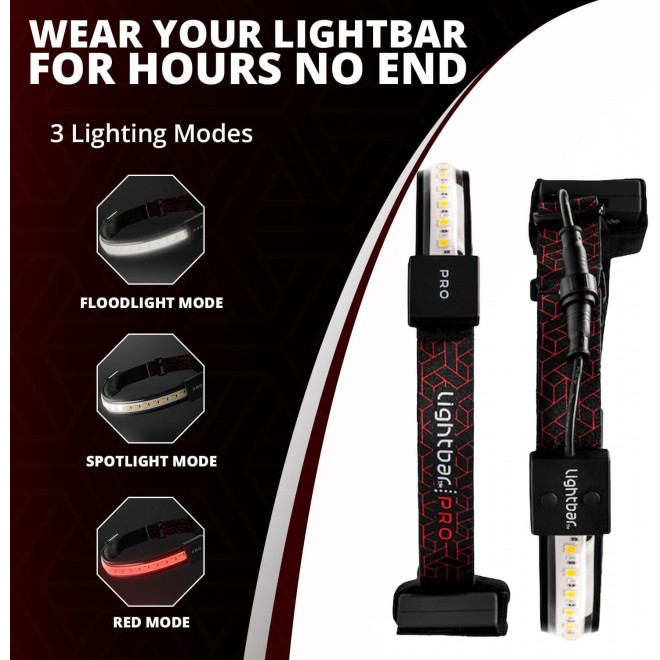 LIGHTBAR | LED Headlamp, Perfect for Camping Running Biking Fishing