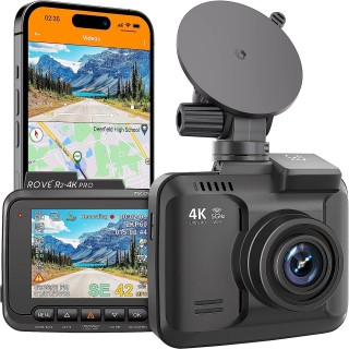 ROVE R2-4K PRO Dash Cam, Built-in GPS, 5G WiFi Dash Camera for Cars, 2160P UHD 30fps Dashcam