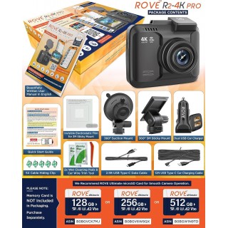ROVE R2-4K PRO Dash Cam, Built-in GPS, 5G WiFi Dash Camera for Cars, 2160P UHD 30fps Dashcam