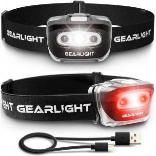 GearLight USB Rechargeable Headlamp Flashlight