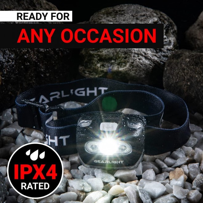 GearLight USB Rechargeable Headlamp Flashlight