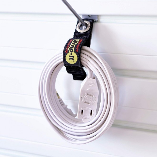 Heavy-Duty Wrap-It Storage Straps  - Hook and Loop Hanging Extension Cord Organizer