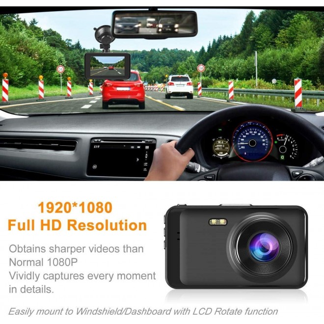 Dash Camera for Car, FHD 1080P Dash Cam Front with 32G SD Card, Super Night Vision, Dashcams for Cars