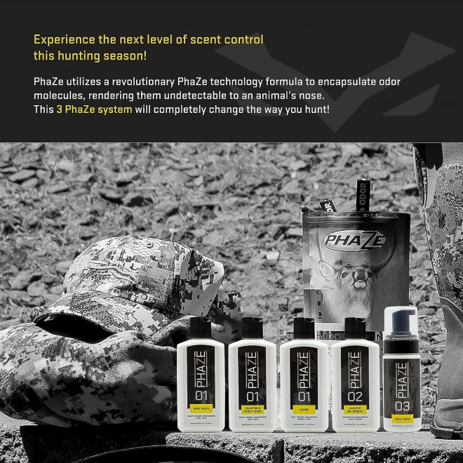 PhaZe Body Odor System -  Deer Hunter's Scent Elimination & Scent Control System