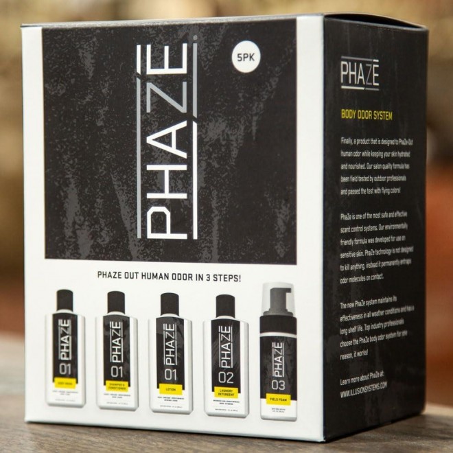 PhaZe Body Odor System -  Deer Hunter's Scent Elimination & Scent Control System