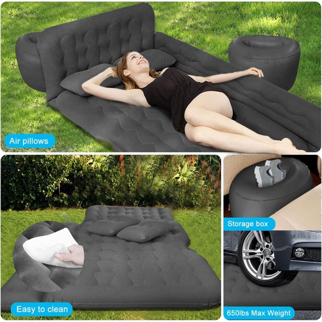 ISWEES Car Air Mattress,SUV Air Mattress, SUV Inflatable Car Bed for Back Seat Sleepping