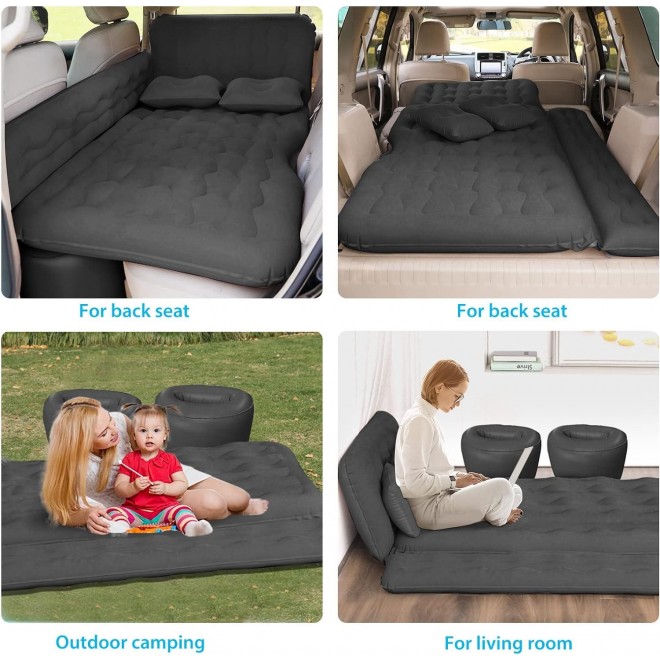 ISWEES Car Air Mattress,SUV Air Mattress, SUV Inflatable Car Bed for Back Seat Sleepping