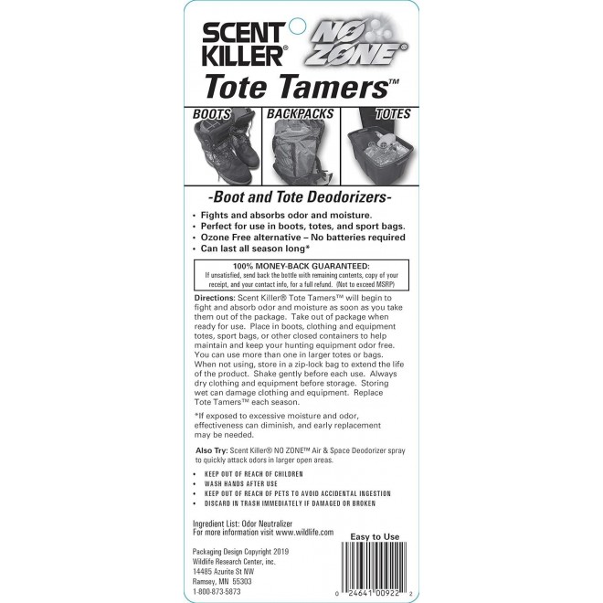 Scent Killer No Zone Tote Tamer, Red 2 Count