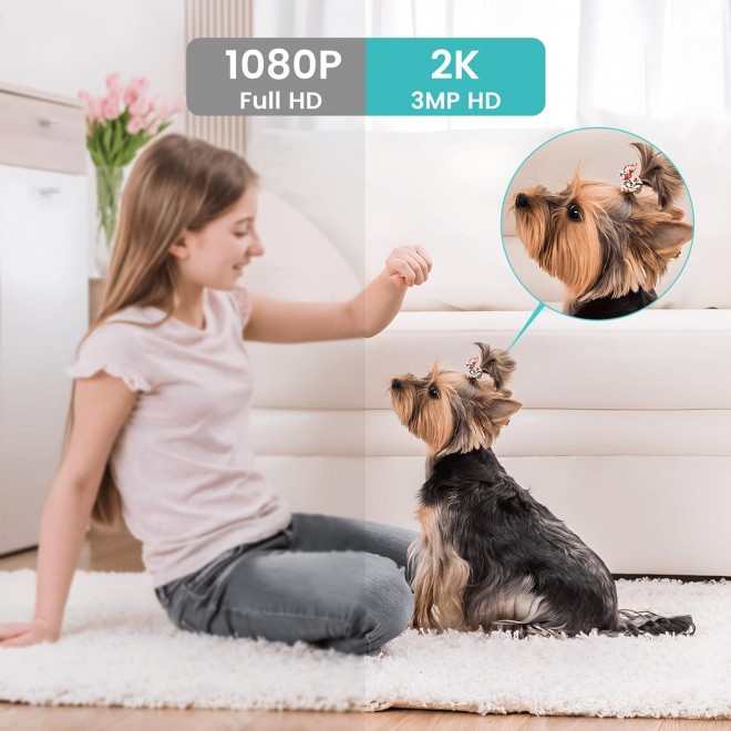 Cameras For Home Security With Night Vision, Pet Camera With Phone App，Motion Detection