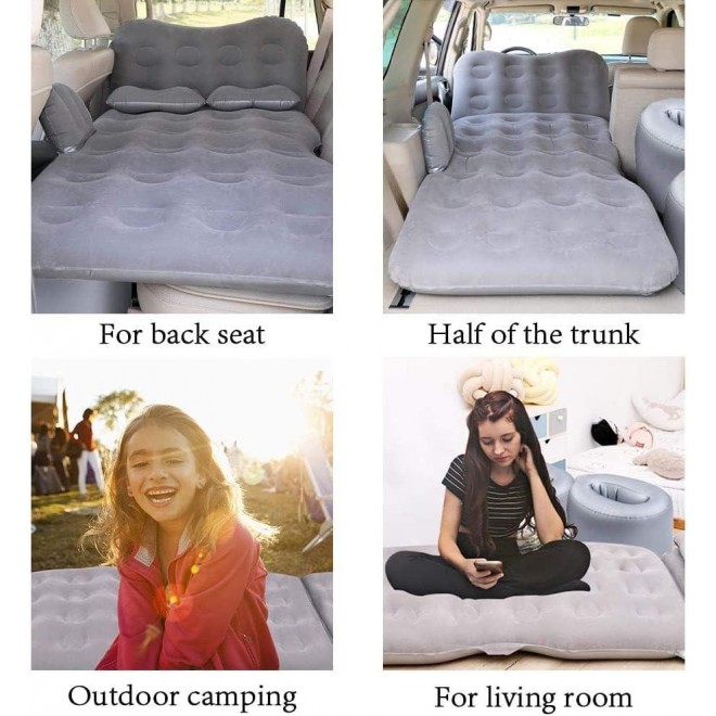 SAYGOGO Inflatable Car Air Mattress Travel Bed - Thickened Car Camping Bed Sleeping Pad 