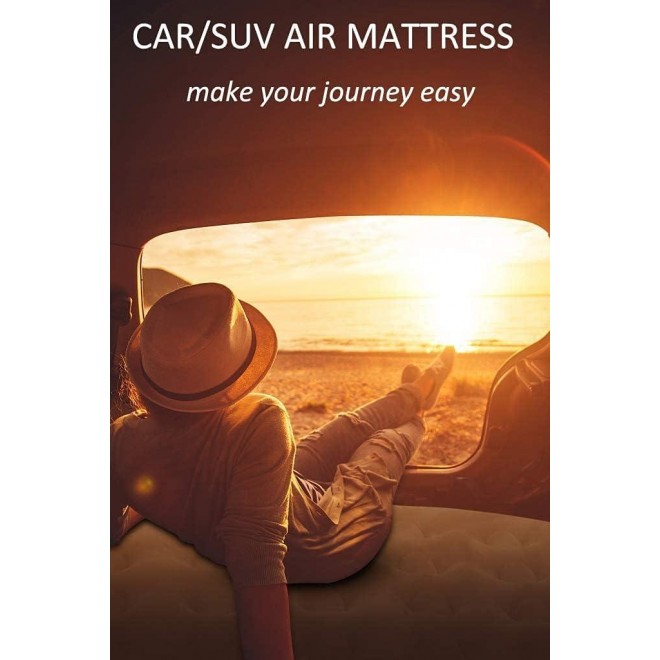 SAYGOGO Inflatable Car Air Mattress Travel Bed - Thickened Car Camping Bed Sleeping Pad 