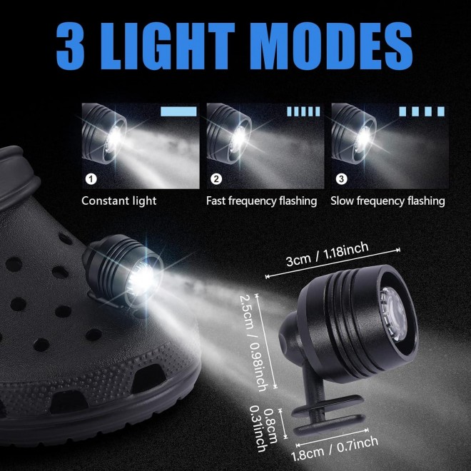 Lights for Shoes – Easy Headlight Attachment for Night Walk, Camping