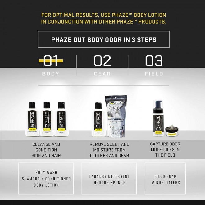 PhaZe 1 Lotion -  Deer Hunter's Scent Elimination & Scent Control System