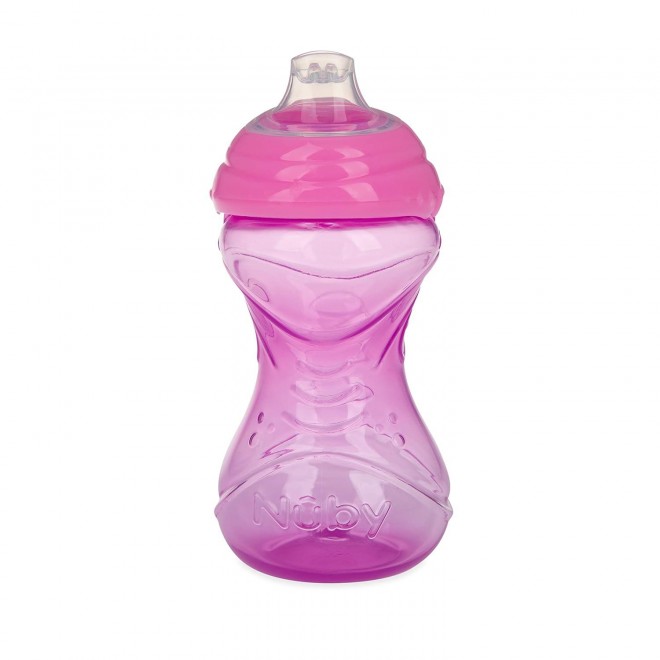 Nuby Clik-It Soft Spout No-Spill Easy Grip Sippy Cup - (3-Pack)10 Oz