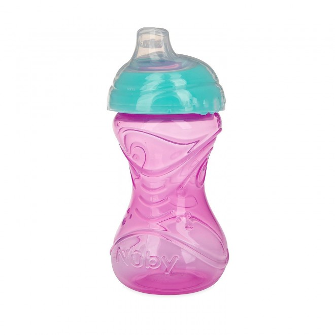 Nuby Clik-It Soft Spout No-Spill Easy Grip Sippy Cup - (3-Pack)10 Oz