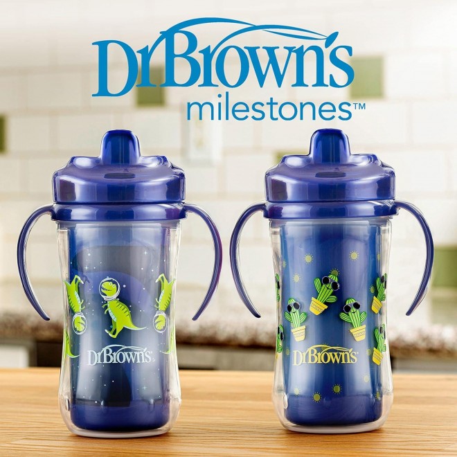 Dr. Brown's Milestones Hard Spout Insulated Sippy Cup with Handles