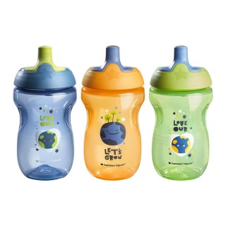 Sporty Water Bottle for Toddlers, 12 months+, Spill-Proof Sippy Cup