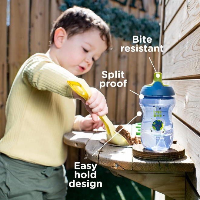 Sporty Water Bottle for Toddlers, 12 months+, Spill-Proof Sippy Cup