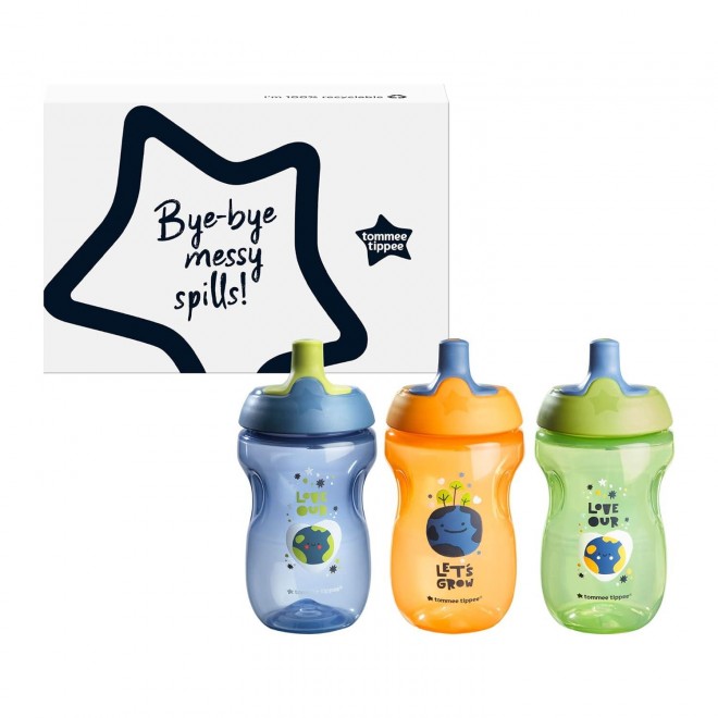 Sporty Water Bottle for Toddlers, 12 months+, Spill-Proof Sippy Cup